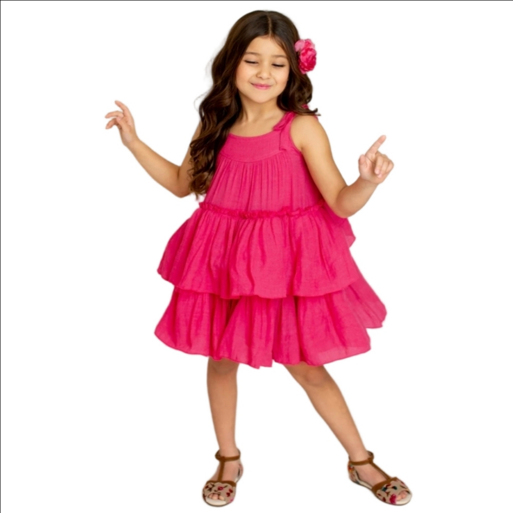 Joyfolie Banyu Dress Fuchsia, Size 12